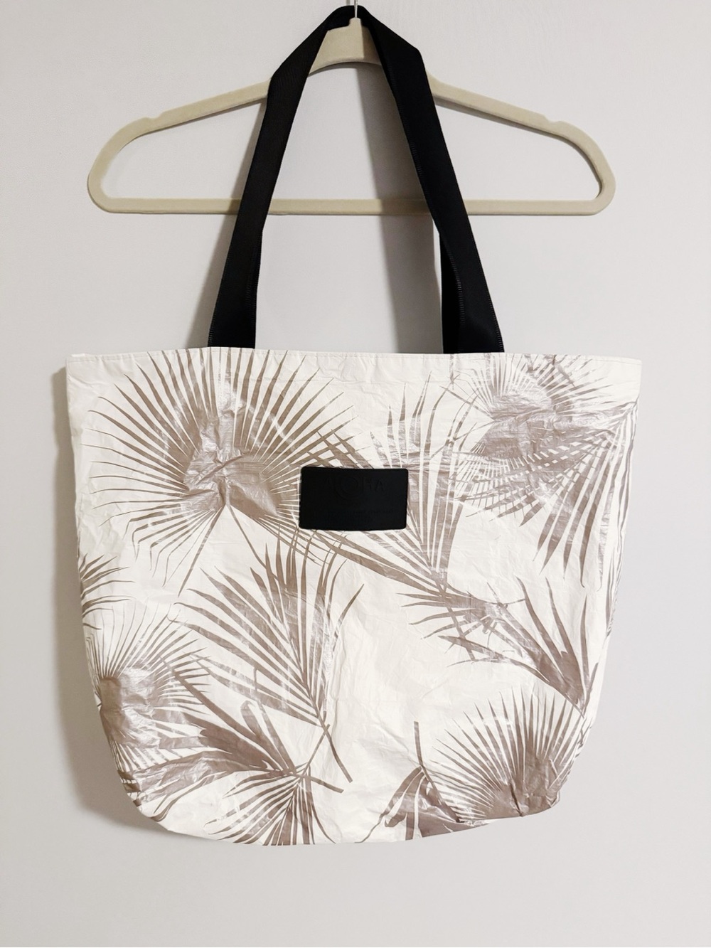 Aloha Collection - Rose Gold Palm Leaf Print Day Tripper Tote Bag
